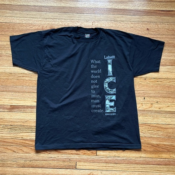 Vintage Labatt Blue Ice T-Shirt / XL / 80s 90s / Single Stitch - Picture 1 of 7